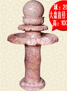 旺财竹节大理石摆件风水球