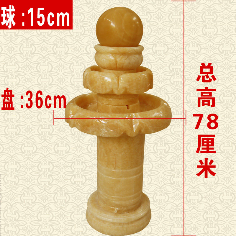 豪云现代中式新款流水喷泉装饰石摆件家居风水轮 工艺品加湿器