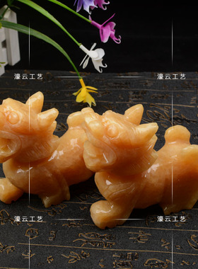 送礼玉石皮丘貔貅摆件