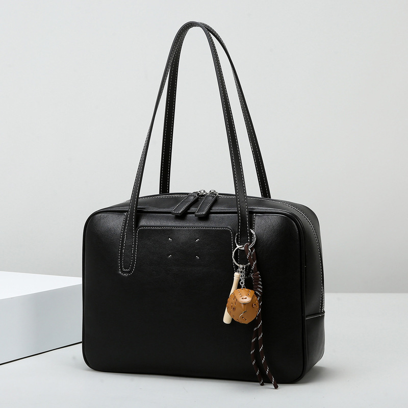 单肩包大容量复古保龄球包包时尚简约单肩女包感通勤手提包女时尚