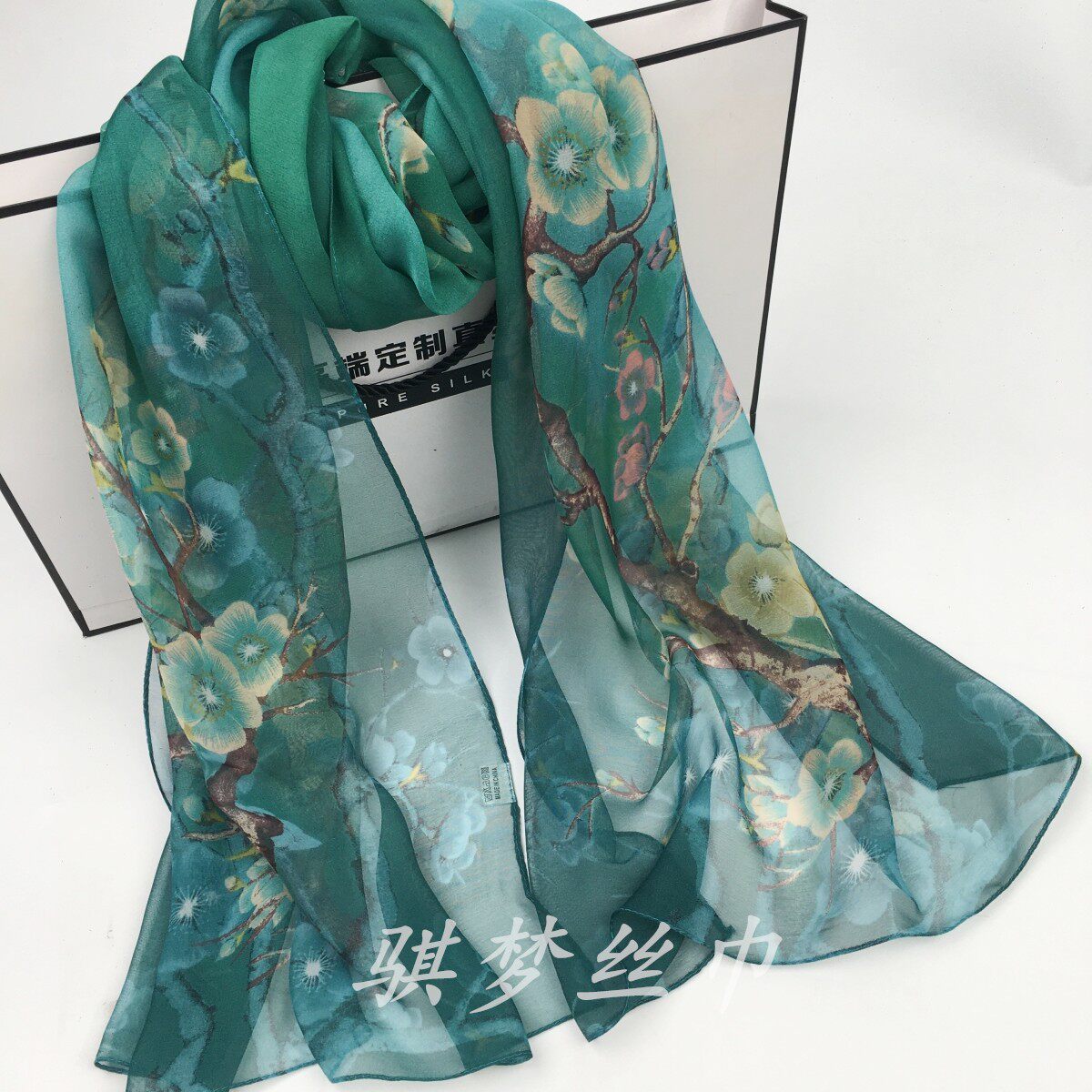 时尚梅花乔其纱女士丝巾柔软妈妈巾广场舞保暖围脖百搭围巾百搭潮
