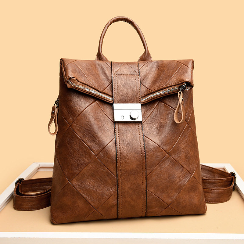 双肩包2026新款大容量防盗女士背包高档百搭轻便旅行书包时尚潮款