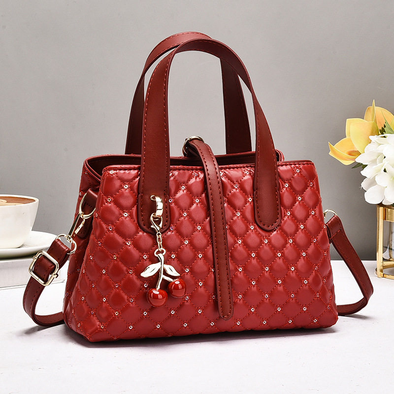 红色新娘结婚包包女小众感手提包百搭子母包通勤单肩斜挎女包时尚