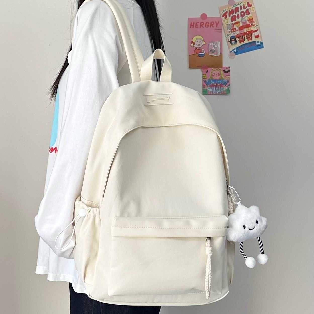 轻便软书包初中女生小学生2025新款背包高中生大学生通勤双肩背包