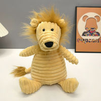 Cute girl plush toy, corduroy little pig doll, striped Ruth fox soothing doll gift thumbnail 8