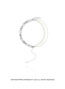 Pre-expressivity前置表达镀白金可调节项链男女同款嘻哈小众原创