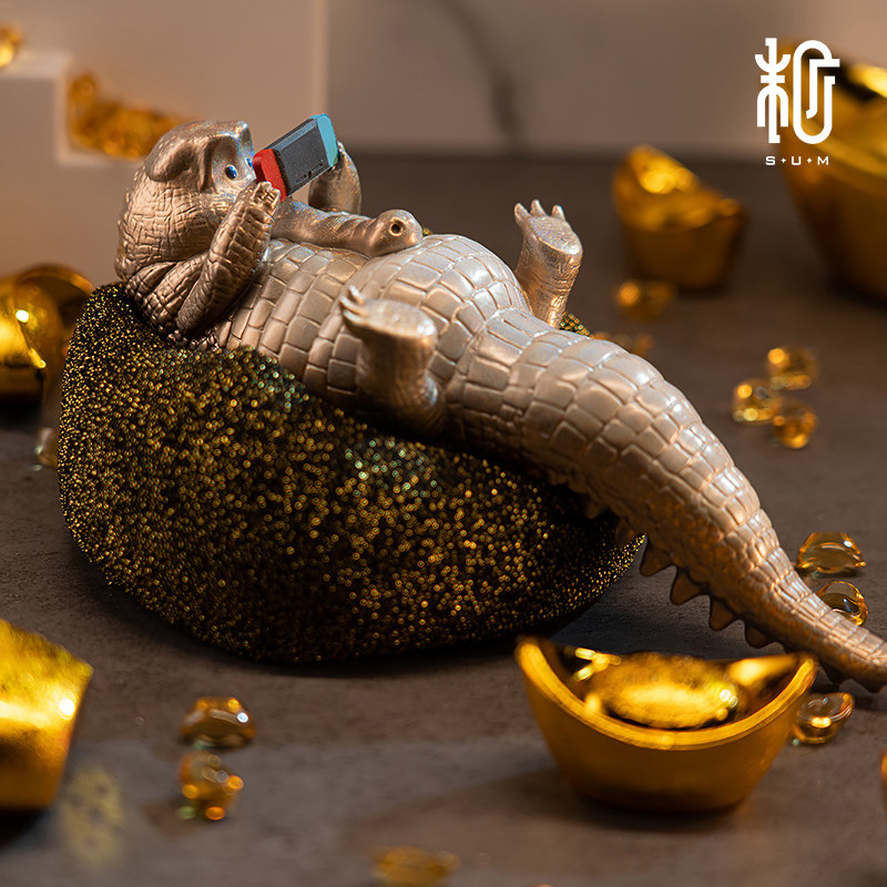 末那末匠懒东西搪胶手办沙发玩偶鳄鱼犀牛熊猫大象懒西游敖丙哪吒