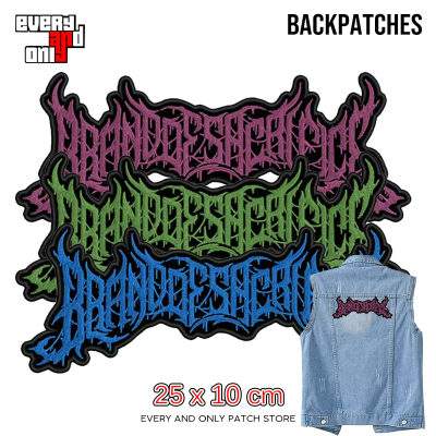 Brand Of Sacrifice技术死核乐队LOGO刺绣马甲Patch背贴布标布贴