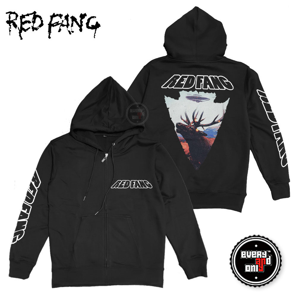 red fang摇滚乐队arrowhead动物印花死核朋克重金属拉链卫衣外套