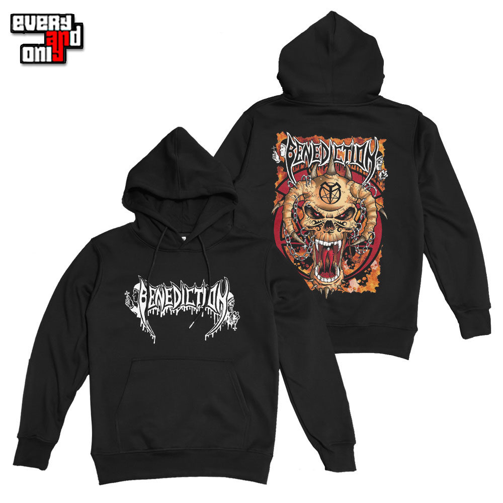 benediction死亡金属乐队scriptures摇滚朋克死核周边拉链卫衣
