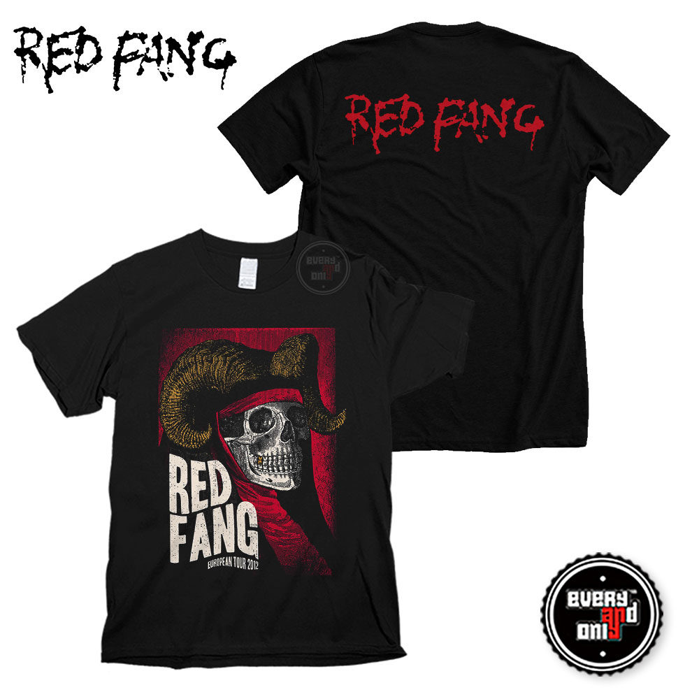 red fang金属摇滚乐队horns羚羊角国潮复古创意夏欧美潮牌短袖t恤