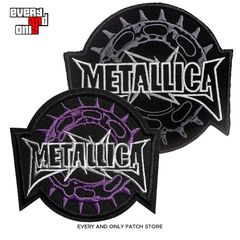 metallica美国重金属乐队logo周边刺绣patch背标背贴定制布标布贴