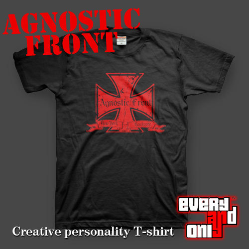 agnostic front硬核先驱 skinhead boots光头党欧美流行夏季t恤