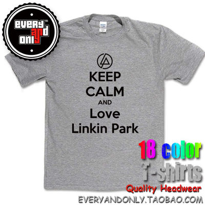 林肯公园Keep Calm And Love Linkin Park摇滚流行印花短袖T恤