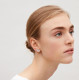银色简约极简ins设计感北欧风COS风格 特 PDO 几何小众小巧耳环女