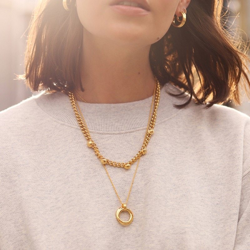 项链复古黄铜女黄铜简约小众