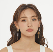 百搭流苏925银针长款 PDO 不对称贝壳金色小清新ins简约时尚 耳环