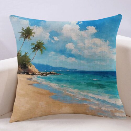 万燊PP棉客厅沙发蓝色沙滩布艺