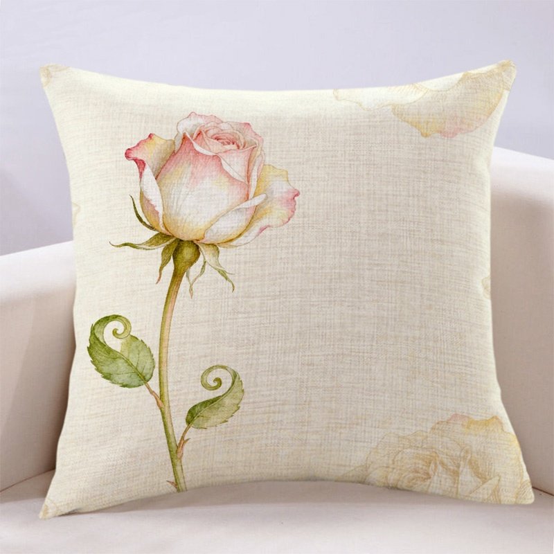 现代奶油清新水彩玫瑰花朵抱枕飘窗靠垫卧室床上靠包沙发大靠背枕,居家布艺,靠垫/抱枕,淘宝优惠券,粉丝福利购,淘宝优惠卷