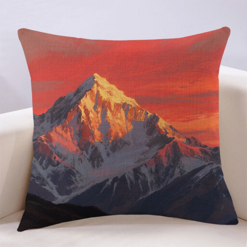 靠山日照金山客厅现代沙发抱枕