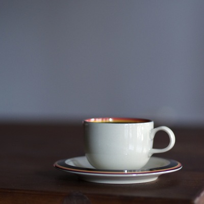 考工茶事中古arabia北欧风芬兰手作咖啡杯Reimari茶杯带碟
