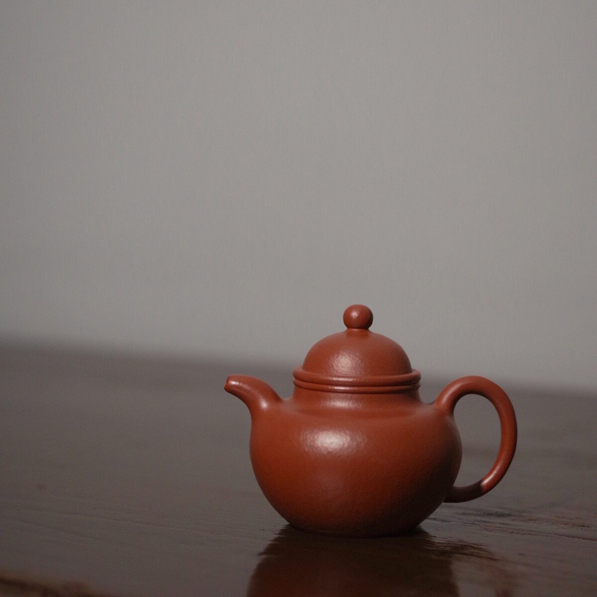 考工茶事朱泥大红袍全手工掇球壶宜兴紫砂壶小品壶茶具