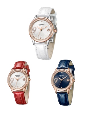正品CADISEN卡迪森手表女皮带全自动机械表休闲商务防水8137专柜
