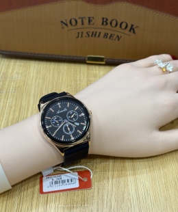 澳尔博女士硅胶个性大表盘圆形中性时尚潮流手表女高级感防水3235