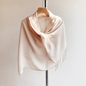 欧单大地色系亚麻色围巾大披肩软糯粘胶长方形围巾可配情侣款 2031