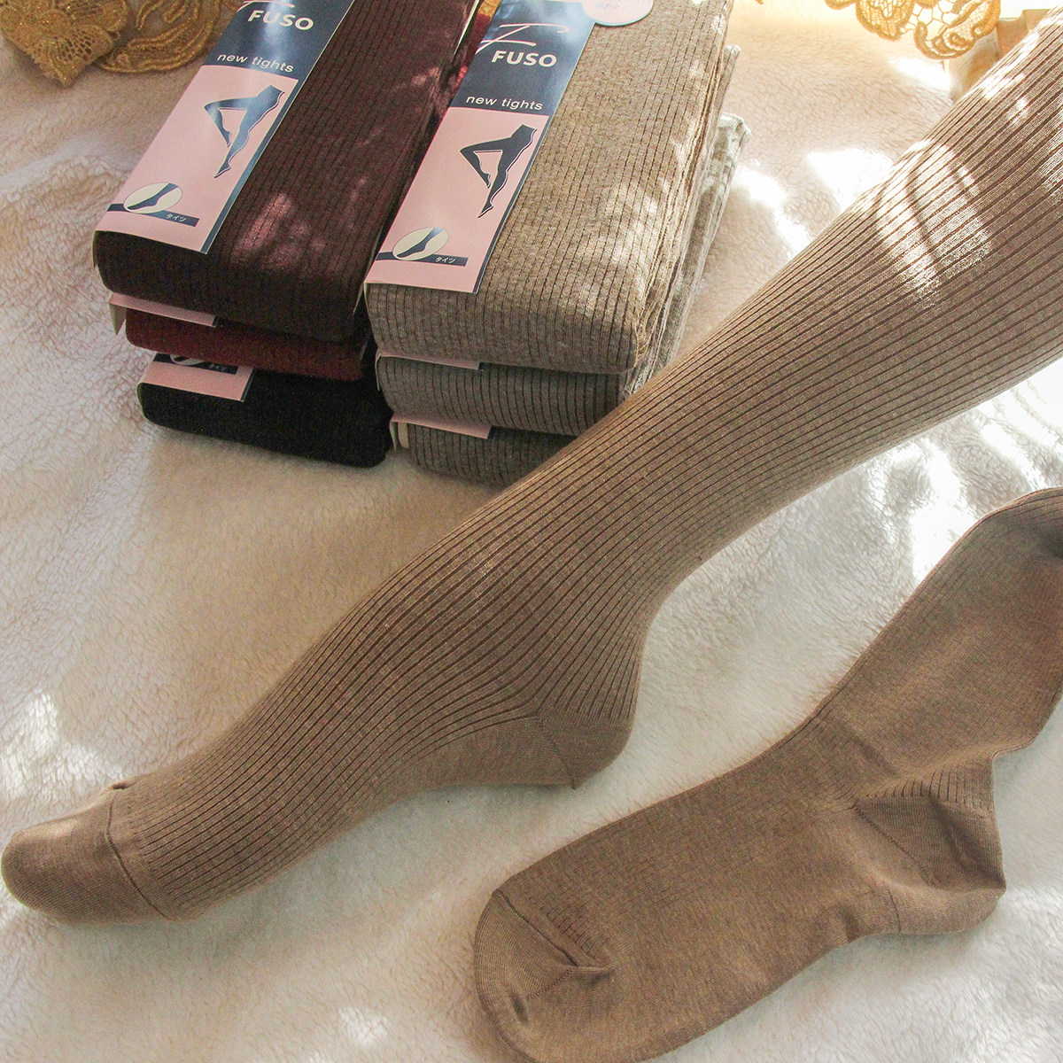 重磅!日本进口FUSO靴下气质显瘦条纹舒适保暖直脚秋冬羊毛连裤袜,女士内衣/男士内衣/家居服,连裤袜/打底袜,淘宝优惠券,粉丝福利购,淘宝优惠卷