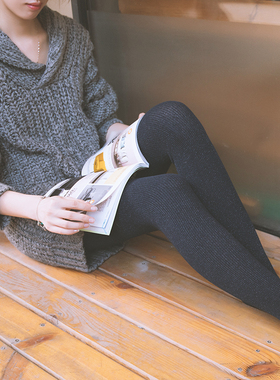 mmmnice秋冬牛货超柔微闪金银丝加厚保暖内拉绒羊毛连裤袜女高弹