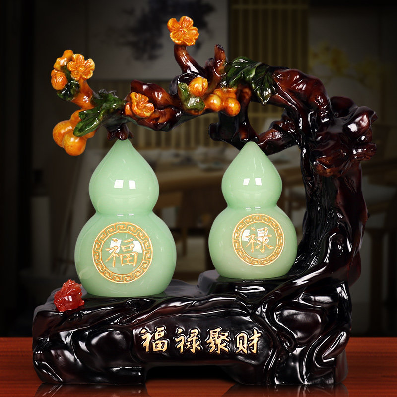 招财葫芦摆件福禄聚财玄关客厅电视柜装饰品搬家礼物乔迁新居礼品