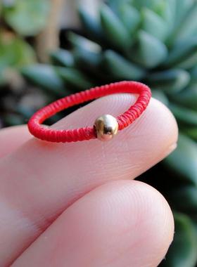 无痕九乘金刚结戒指指环14K金珠