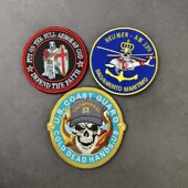 US海岸救援队刺绣魔术贴徽章上帝 盔甲战术军迷士气章衣服补丁贴