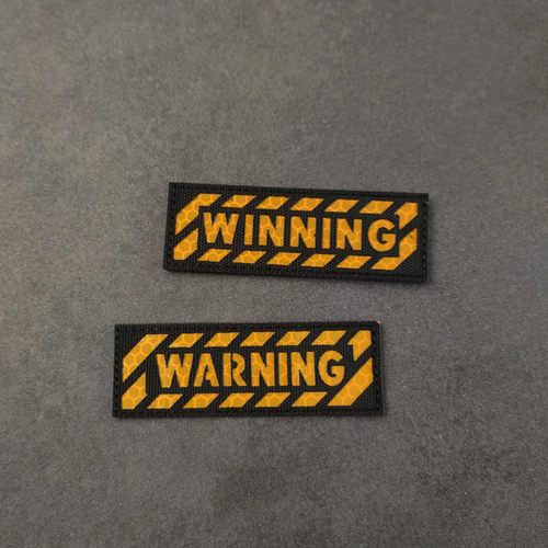 警告反光英文WINNING胜利士气章