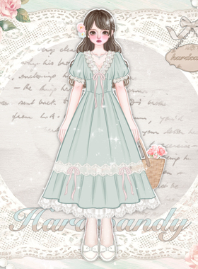 [4.20晚8点预约] Hardcandy硬糖大码原创 胖MM仙女绿色长款连衣裙