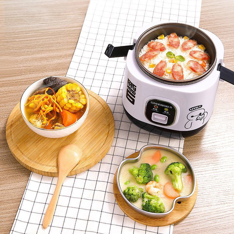 韩式迷你电饭煲1.2L小电饭锅家用学生锅宿舍用加热煮饭锅蒸煮BB煲