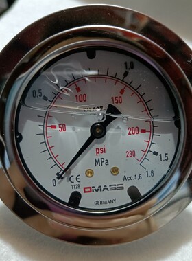 压力表德国DMASS德玛仕MBB06U-016-1-Z-Z-Z 0-1.6MPA EN837-1