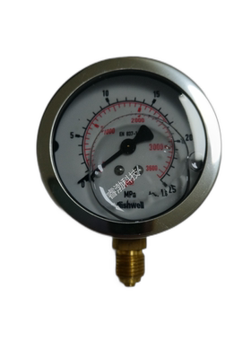 美国NISHWELL压力表EN837-1 RF63表盘0-25MPA径向耐震液压表YN60