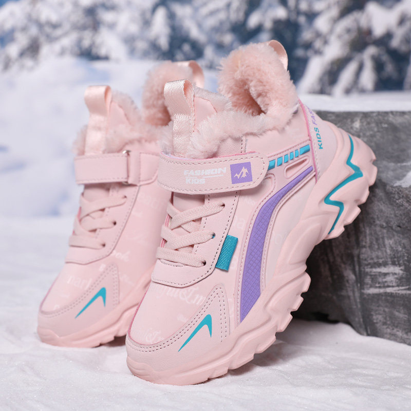 女童运动鞋3儿童4小女孩6旅游鞋子8冬天10公主鞋12岁轻便大棉加绒