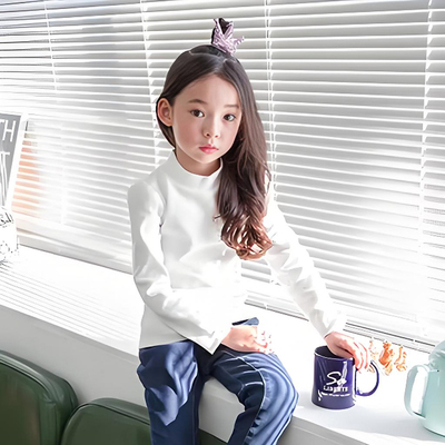 A+纯棉半高领打底衫防风保暖