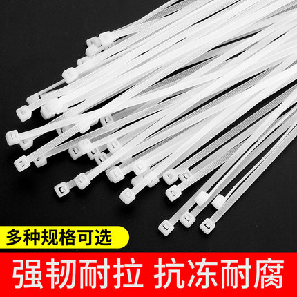 尼龙扎带扎带塑料卡扣防盗扣扎线扎绳自紧自锁式黑色带捆绑带