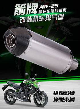 适用于机车 宝马 S1000RR 追600 NINJA400 R6 改装排气 通用尾段
