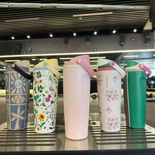跨境Owala同款吸管杯新品直身手提保温保冷时尚户外车载汽车杯