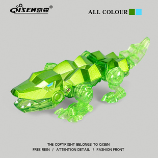 变形玩具男孩3 5关节可动合体机甲战士人偶 6岁机器人儿童益智拼装