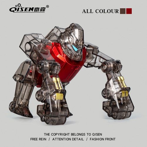 机器人男孩6变形玩具合体机甲战士手办儿童3岁益智拼装多关节可动