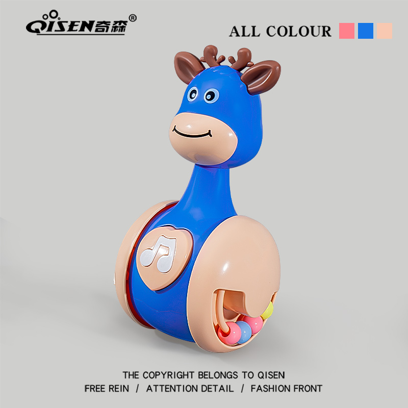 儿童滑行小鹿不倒翁婴儿玩具