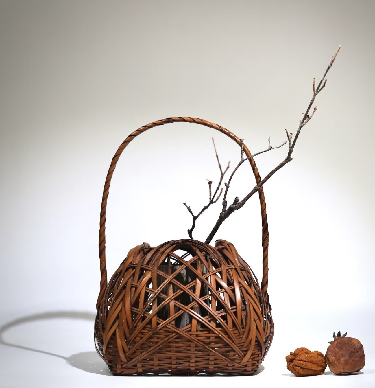 精美老竹编花篮花道,特色手工艺,竹编/竹雕,淘宝优惠券,粉丝福利购,淘宝优惠卷