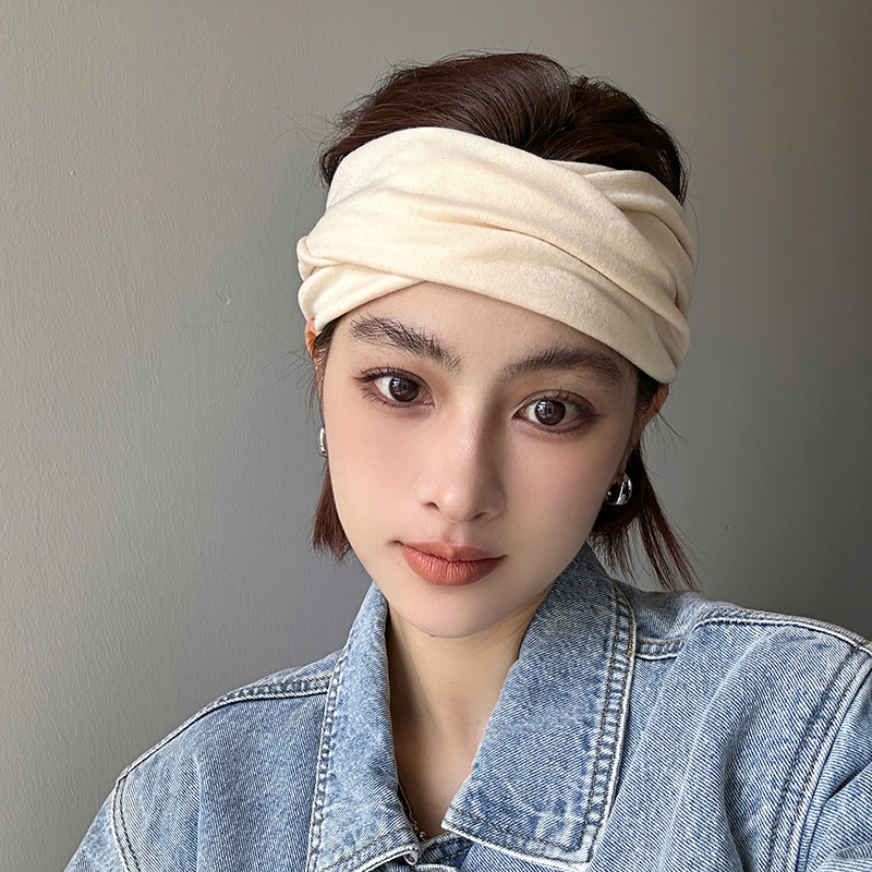 发带韩国头饰甜美森女系洗脸宽边韩版交叉头带超仙简约百搭chic风