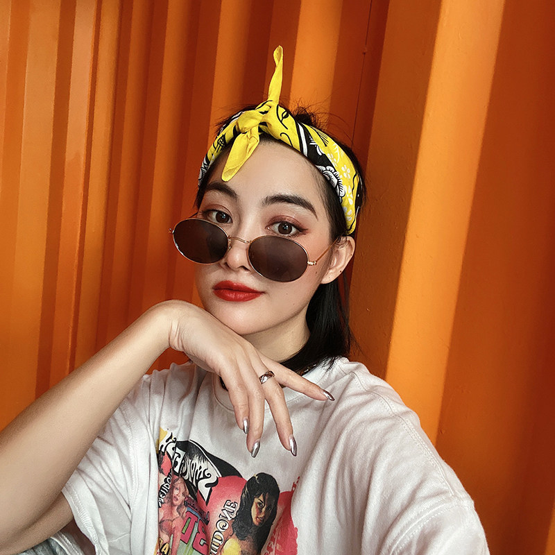 骷髅嘻哈头巾男女防晒包头巾HipHop运动发带街舞腰果花欧美潮方巾